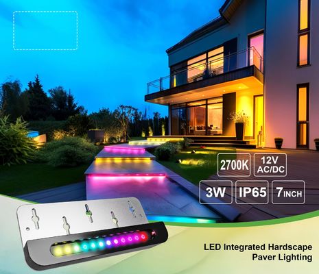RGB Multicolor LED Aluminium Step Lights Lampu dinding luar dengan sensor gerak IP65 tahan air