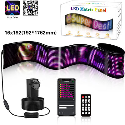 USB 5V Flexible Matrix Panel Screen 16*192 Pixel Size untuk aplikasi serbaguna