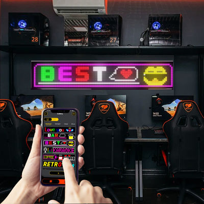 Layar Fleksibel LED Kecerahan 3500 Nits dengan Panel Matriks Ukuran Pixel 16*144 Kontrol APP / Remote / Bluetooth